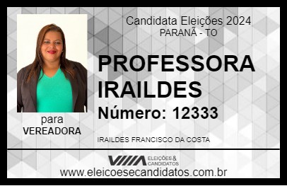 Candidato PROFESSORA IRAILDES 2024 - PARANÃ - Eleições