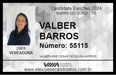 Candidato VALBER BARROS 2024 - BARRA DO OURO - Eleições