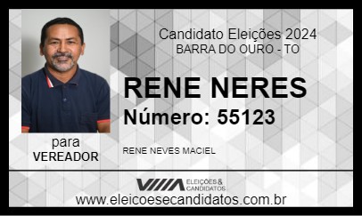 Candidato RENE NERES 2024 - BARRA DO OURO - Eleições