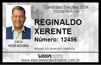 Candidato REGINALDO XERENTE 2024 - TOCANTÍNIA - Eleições