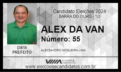 Candidato ALEX DA VAN 2024 - BARRA DO OURO - Eleições