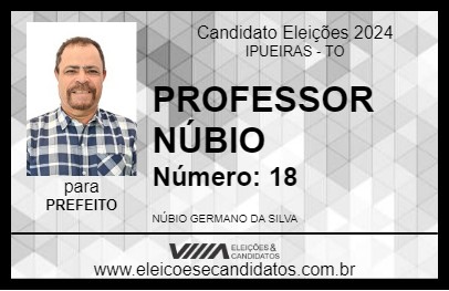 Candidato PROFESSOR NÚBIO 2024 - IPUEIRAS - Eleições