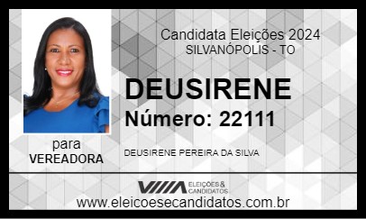 Candidato DEUSIRENE 2024 - SILVANÓPOLIS - Eleições