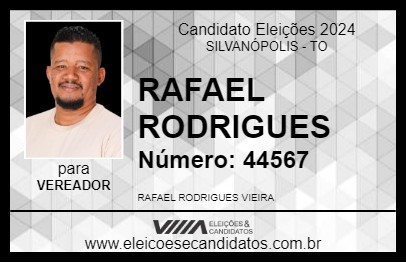 Candidato RAFAEL RODRIGUES 2024 - SILVANÓPOLIS - Eleições