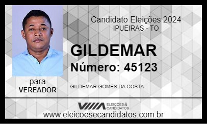 Candidato GILDEMAR 2024 - IPUEIRAS - Eleições