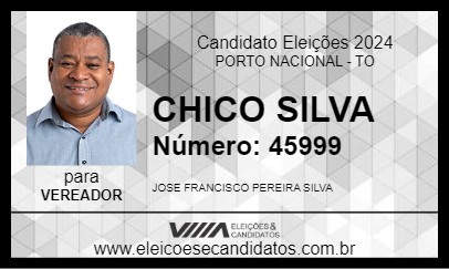 Candidato CHICO SILVA 2024 - PORTO NACIONAL - Eleições