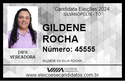 Candidato GILDENE ROCHA 2024 - SILVANÓPOLIS - Eleições