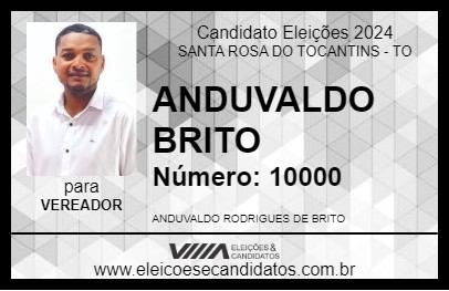 Candidato ANDUVALDO BRITO 2024 - SANTA ROSA DO TOCANTINS - Eleições