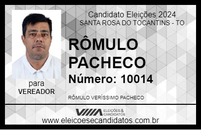 Candidato RÔMULO PACHECO 2024 - SANTA ROSA DO TOCANTINS - Eleições