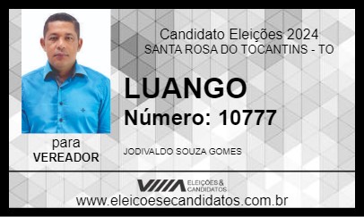 Candidato LUANGO 2024 - SANTA ROSA DO TOCANTINS - Eleições