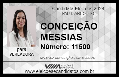 Candidato CONCEIÇÃO MESSIAS 2024 - PAU D\ARCO - Eleições