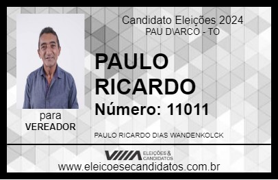 Candidato PAULO RICARDO 2024 - PAU D\ARCO - Eleições