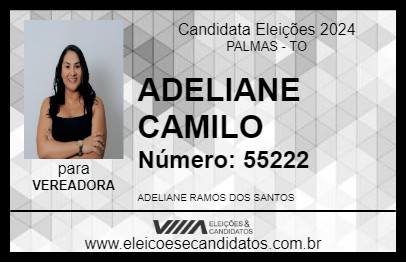 Candidato ADELIANE CAMILO 2024 - PALMAS - Eleições