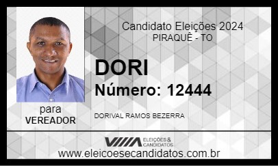 Candidato DORI 2024 - PIRAQUÊ - Eleições