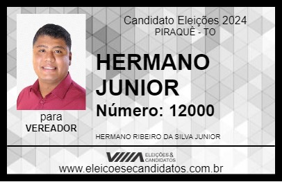 Candidato HERMANO JUNIOR 2024 - PIRAQUÊ - Eleições