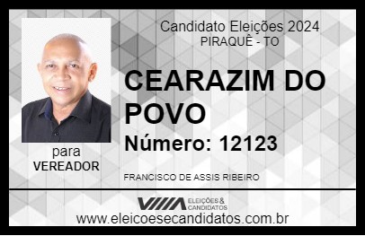 Candidato CEARAZIM DO POVO 2024 - PIRAQUÊ - Eleições