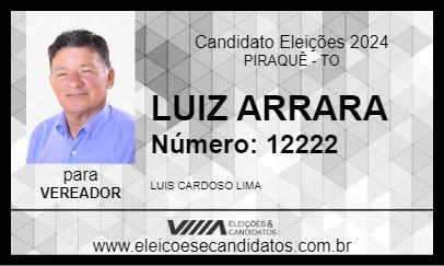 Candidato LUIZ ARRARA 2024 - PIRAQUÊ - Eleições