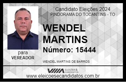 Candidato WENDEL MARTINS 2024 - PINDORAMA DO TOCANTINS - Eleições