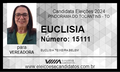 Candidato EUCLISIA 2024 - PINDORAMA DO TOCANTINS - Eleições