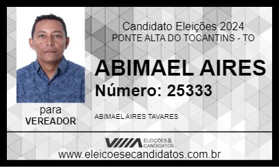 Candidato ABIMAEL AIRES 2024 - PONTE ALTA DO TOCANTINS - Eleições