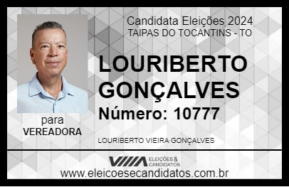 Candidato LOURIBERTO GONÇALVES 2024 - TAIPAS DO TOCANTINS - Eleições