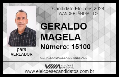 Candidato GERALDO MAGELA 2024 - WANDERLÂNDIA - Eleições