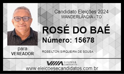 Candidato ROSÉ DO BAÉ 2024 - WANDERLÂNDIA - Eleições