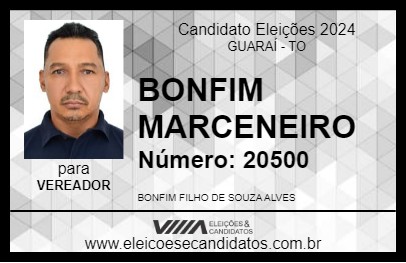 Candidato BONFIM MARCENEIRO 2024 - GUARAÍ - Eleições