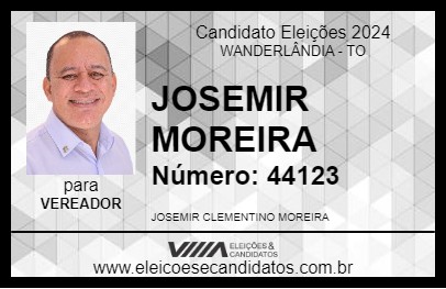 Candidato JOSEMIR MOREIRA 2024 - WANDERLÂNDIA - Eleições