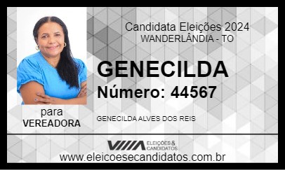 Candidato GENECILDA 2024 - WANDERLÂNDIA - Eleições