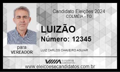 Candidato LUIZÃO 2024 - COLMÉIA - Eleições