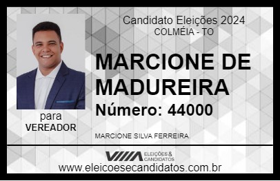 Candidato MARCIONE DE MADUREIRA 2024 - COLMÉIA - Eleições