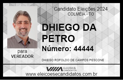 Candidato DHIEGO DA PETRO 2024 - COLMÉIA - Eleições