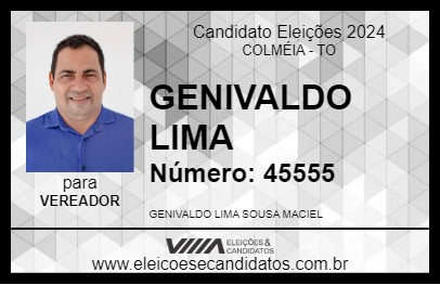 Candidato GENIVALDO LIMA 2024 - COLMÉIA - Eleições