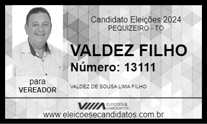 Candidato VALDEZ FILHO 2024 - PEQUIZEIRO - Eleições