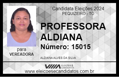 Candidato PROFESSORA ALDIANA 2024 - PEQUIZEIRO - Eleições