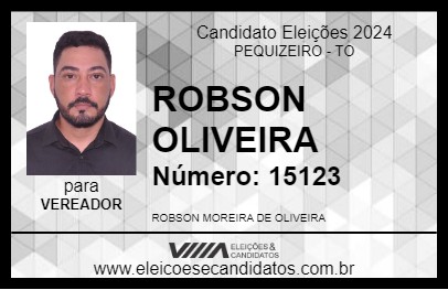 Candidato ROBSON OLIVEIRA 2024 - PEQUIZEIRO - Eleições