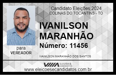 Candidato IVANILSON MARANHÃO  2024 - COLINAS DO TOCANTINS - Eleições