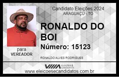 Candidato RONALDO DO BOI 2024 - ARAGUAÇU - Eleições