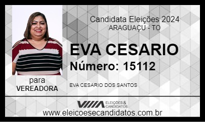 Candidato EVA CESARIO 2024 - ARAGUAÇU - Eleições