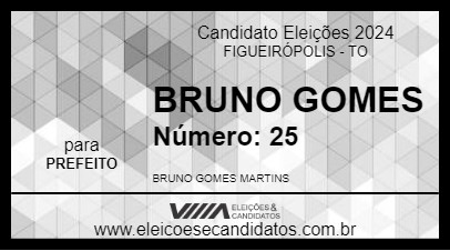 Candidato BRUNO GOMES 2024 - FIGUEIRÓPOLIS - Eleições