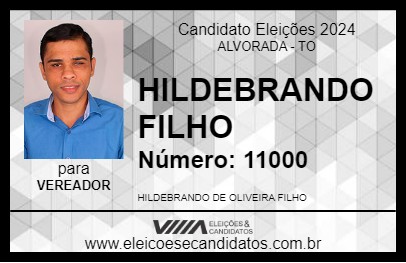 Candidato HILDEBRANDO FILHO 2024 - ALVORADA - Eleições