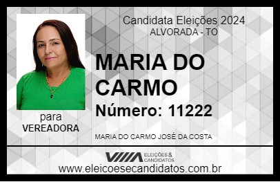 Candidato MARIA DO CARMO 2024 - ALVORADA - Eleições