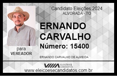 Candidato ERNANDO CARVALHO 2024 - ALVORADA - Eleições