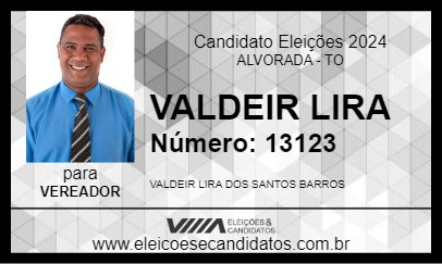 Candidato VALDEIR LIRA 2024 - ALVORADA - Eleições