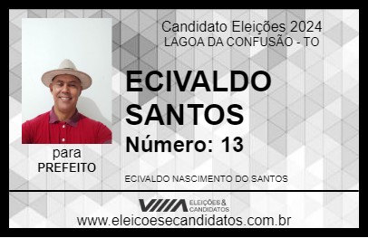 Candidato ECIVALDO SANTOS 2024 - LAGOA DA CONFUSÃO - Eleições