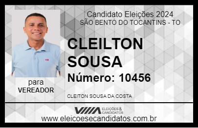 Candidato CLEILTON SOUSA 2024 - SÃO BENTO DO TOCANTINS - Eleições