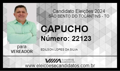 Candidato CAPUCHO 2024 - SÃO BENTO DO TOCANTINS - Eleições