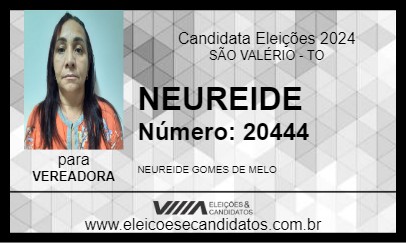 Candidato NEUREIDE 2024 - SÃO VALÉRIO - Eleições