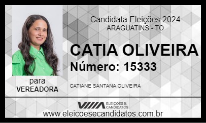 Candidato CATIA OLIVEIRA 2024 - ARAGUATINS - Eleições